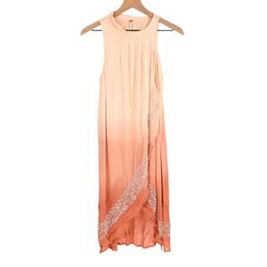 Free People Dance With Me Beaded Sleeveless Tunic Dress, XS